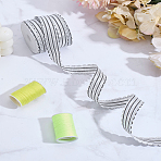 10 Yards Single Face Satin Ribbon, Polyester Ribbon, with 1Pc Plastic Empty Spools for Wire, Black, 5/8 inch(16mm)(SRIB-LP0001-21)