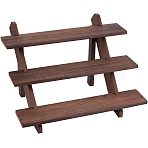 DIY 3 Tier Wooden Display Riser Kit, for Models, Building Blocks, Doll Display Holder, Storage Organizer Rack, with Screws & Wing Nuts, Coffee, 39x7.6x1.1cm(ODIS-WH0029-25B)