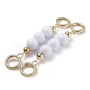 Bag Extender Chain, with ABS Plastic Beads and Light Gold Alloy Spring Gate Rings, for Bag Strap Extender Replacement, White, 13.8cm(AJEW-P076-01C-03)