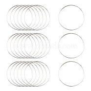 Brass Linking Rings, Silver Color Plated, 20x0.7~1mm(X-EC18720MM-S)