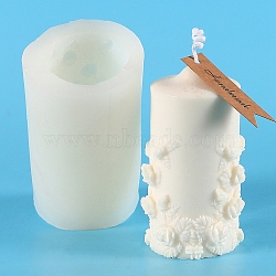 Column Food Grade Silicone Candle Molds, For Candle Making, Flower, 7.8x13cm(PW-WG23551-06)