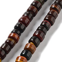 Handmade Lampwork Beads, Column, Coconut Brown, 10.5~11x8~8.5mm, Hole: 3.5mm, about 80pcs/strand, 25.39''(64.5cm)(LAMP-Z008-11C)