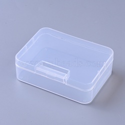 Plastic Bead Containers, Storage Box, Rectangle, Clear, 9.35x6.9x3.05cm(CON-WH0068-46B)