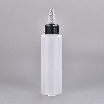 75ml Plastic Glue Bottles, Clear, 15.1x3.5cm, capacity: 75ml