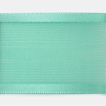 Polyester Organza Ribbon with Satin Edge, Medium Aquamarine, 3/8 inch(9mm), about 50yards/roll(45.72m/roll)