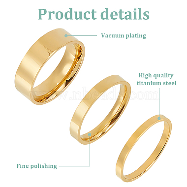 2 Sets 2 Colors 304 Stainless Steel Plain Band Rings Set for Women(RJEW-AN0001-20)-3