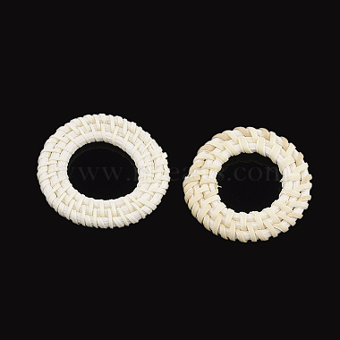 Handmade Reed Cane/Rattan Woven Linking Rings(X-WOVE-T005-06B)-2