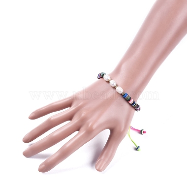Bracelets de perles de nylon tressés réglables(BJEW-JB05124-05)-4