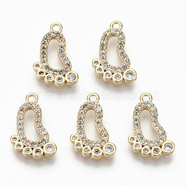 Real 18K Gold Plated Clear Body Brass+Cubic Zirconia Pendants