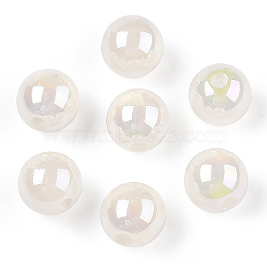 WhiteSmoke Round Resin Beads