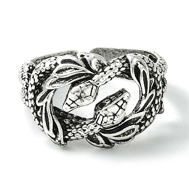 Snake Alloy Open Cuff Rings(RJEW-K275-86AS)-2