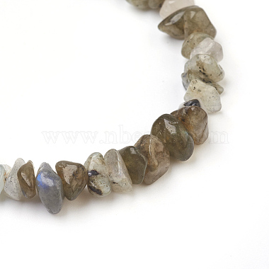 Natural Labradorite Chip Beads Anklets(AJEW-AN00229-07)-2