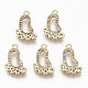 Brass Micro Pave Clear Cubic Zirconia Pendants(RJEW-T063-31G-NF)-1