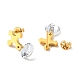 Clear Cubic Zirconia Cross Dangle Stud Earrings(EJEW-G292-08G)-3