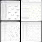 4 Bags 4 Styles Printed Transparent OPP Cellophane Storage Bags, Self Seal Bags, Rectangle, Mixed Color, 12~13.1x8x0.01cm, 50pcs/bag, 1 bag/style(OPP-SP0001-07A)