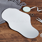 1Pc Acrylic Mirror, for Home Wall Cabinet Decorations, Nuggets, 30x17.5x0.25cm(AJEW-LP0010-45B)