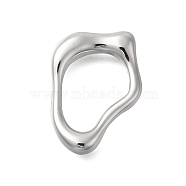 304 Stainless Steel Linking Rings, Irregular Oval Link, Stainless Steel Color, 24x17.5x4mm(STAS-D192-11P)