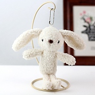 Cartoon PP Cotton Plush Simulation Soft Stuffed Animal Toy Rabbit Pendants Decorations, for Girls Boys Gift, White, 220mm(HJEW-K043-04)