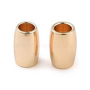 Brass Beads, Column, Real 18K Gold Plated, 9x6mm, Hole: 3.8mm(KK-Q816-09G)