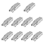 10Pcs 201 Stainless Steel Watch Band Clasps, Rectangle, Stainless Steel Color, 26x9.5x7mm(STAS-DC0015-89)