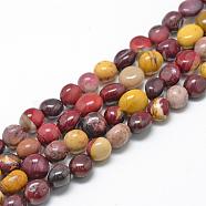 Natural Mookaite Beads Strands, Oval, 8~15x7~12x4~12mm, Hole: 1mm, about 30~45pcs/strand, 15.7 inch(G-R445-8x10-11)
