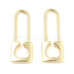 Rack Plating Alloy Pendants, Cadmium Free & Nickel Free & Lead Free, Lock, Golden, 24.5x9.5x3mm, Hole: 14x4.5mm(PALLOY-D023-17G)