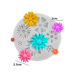 Food Grade Silicone Molds, Fondant Molds, For DIY Cake Decoration, Chocolate, Candy, Sunflower Pattern, 73x8mm, Inner Diameter: 20mm and 23mm(HUDU-PW0001-149A)