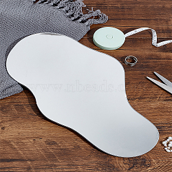 1Pc Acrylic Mirror, for Home Wall Cabinet Decorations, Nuggets, 30x17.5x0.25cm(AJEW-LP0010-45B)