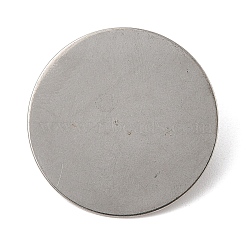 Brooch Cabochon Settings, 304 Stainless Steel Flat Round, DIY Jewelry Accessories, Stainless Steel Color, 30x6mm(STAS-K254-05E-P)