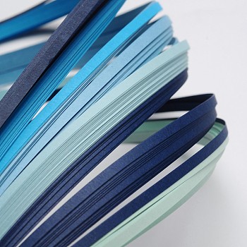 6 Colors Quilling Paper Strips, Blue, 390x5mm, about 120strips/bag, 20strips/color