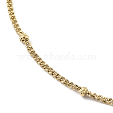 Ion Plating(IP) 304 Stainless Steel Satellite Chain Necklace for Men Women(NJEW-M200-05G)-2