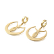 304 Stainless Steel Mythology Moon Goddess Amulet Hoop Earrings for Women(EJEW-S239-02G)-3