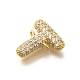 Brass Micro Pave Cubic Zirconia Letter Links(KK-I717-04T)-2