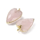 Natural Rose Quartz Pendants(G-G012-12G-02)-3