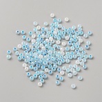 Glass Round Seed Beads, Ceylon, Light Sky Blue, 3x2~2.5mm, Hole: 0.8mm, about 300pcs/bag(GLAA-WH0031-76E)