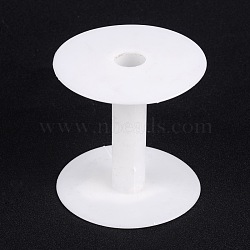 Plastic Empty Spools for Wire, Thread, White, 55x57mm(TOOL-D041)