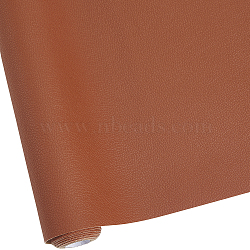 Lichee Pattern Imitation Leather Fabric, for DIY Leather Crafts, Bags Making Accessories, Chocolate, 300x0.6mm, 137cm/roll.(DIY-WH20081-004B)