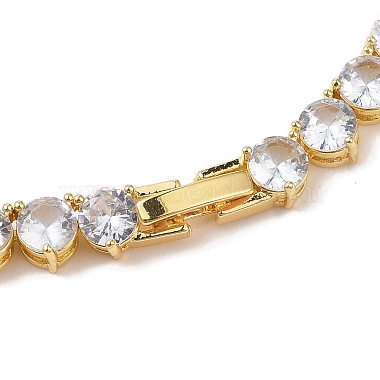 Brass with Cubic Zirconia Link Bracelets(BJEW-Q350-01G)-3