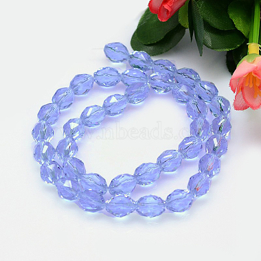 Faceted Oval Imitation Austrian Crystal Bead Strands(G-M192-9x6mm-04A)-2