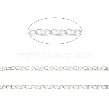 304 Stainless Steel Dapped Oval Link Chains(CHS-G027-01P)-2