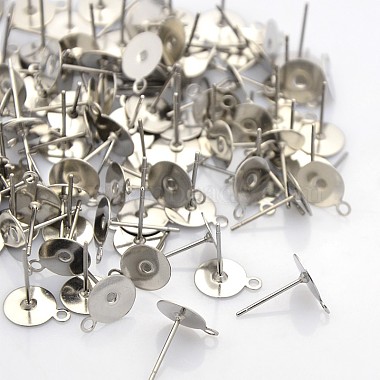 304 Stainless Steel Stud Earring Settings(STAS-N036-03A)-2