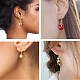 Brass Dangle Earrings & Huggie Hoop Earrings Sets(EJEW-PH01362)-3