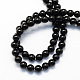 Round Natural Black Onyx Stone Beads Strands(X-G-S119-6mm)-2