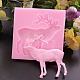 Christmas Reindeer/Stag Shape DIY Food Grade Silicone Molds(X-AJEW-P046-08)-1