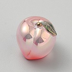 Luminous Fruit Resin Drnament, for Doll Making, Home Desktop Decoration, Peach, 20x19.5mm(CRES-CJC0009-14P)