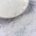 MIYUKI Round Rocailles Beads, Japanese Seed Beads, (RR131FR) Matte Crystal AB, 8/0, 3mm, Hole: 1mm, about 422~455pcs/bottle, 10g/bottle(SEED-JP0009-RR0131FR)