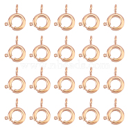 Ion Plating(IP) 20Pcs 304 Stainless Steel Smooth Surface Spring Ring Clasps, Rose Gold, 6x1.5mm, Hole: 1.8mm(STAS-UN0040-96RG)