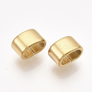 304 Stainless Steel Slide Charm, Rectangle, Golden, 5x8x5mm, Hole: 3x6mm(STAS-T045-36G)