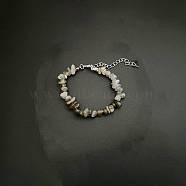 Natural Feldspar Chip Beaded Bracelets for Women(IW6789-38)