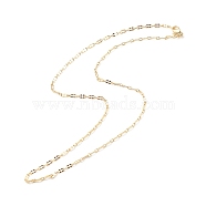 Brass Oval Link Chains Necklace for Women, Cadmium Free & Lead Free, Real 18K Gold Plated, 17.52 inch(44.5cm)(NJEW-P265-23G)